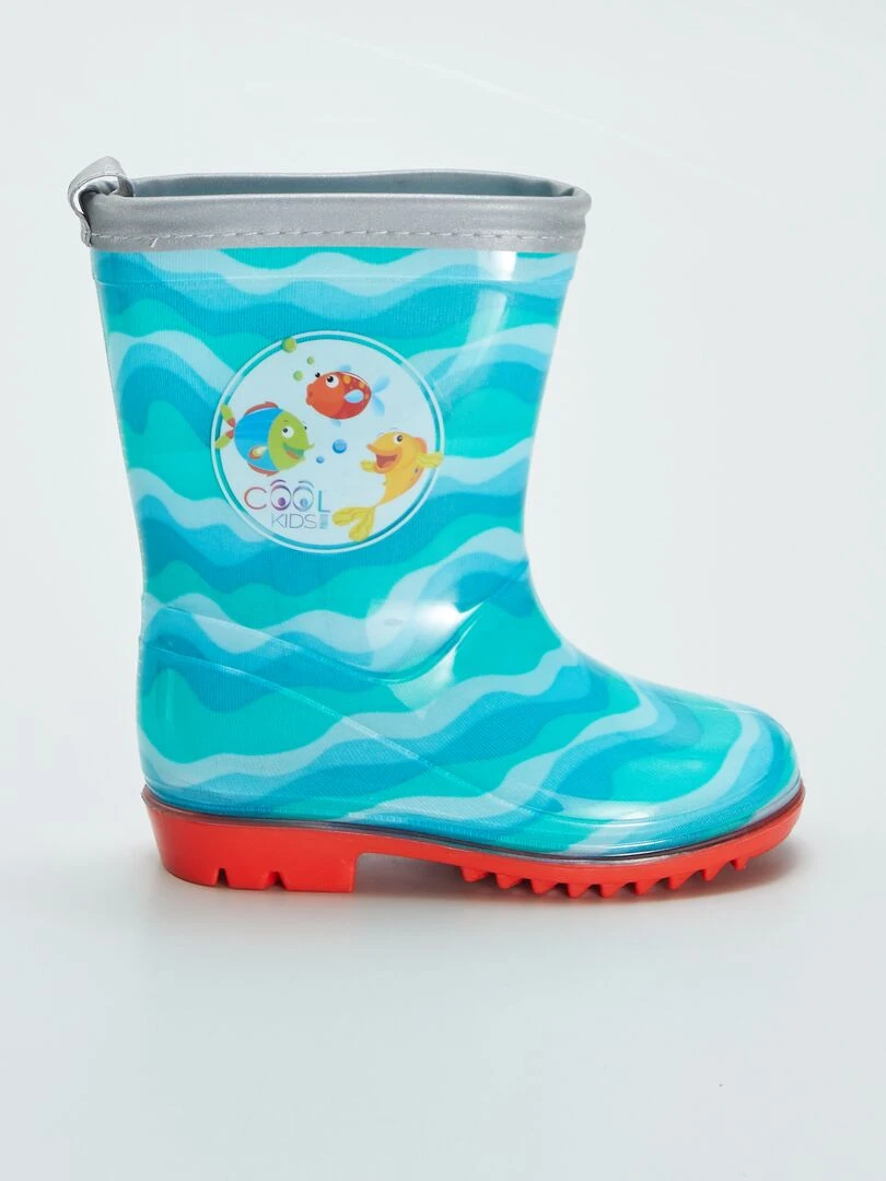 Bottes de pluie 'poissons' bleu