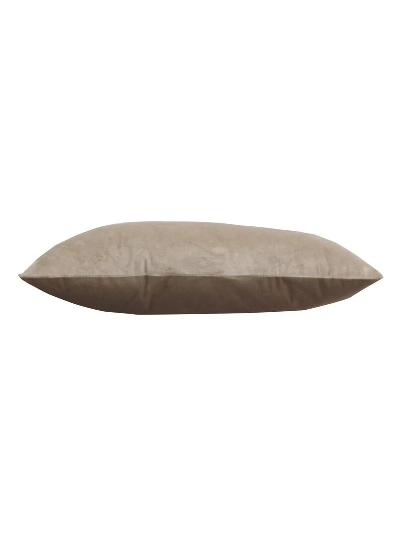Coussin déhoussable en velours uni Beige