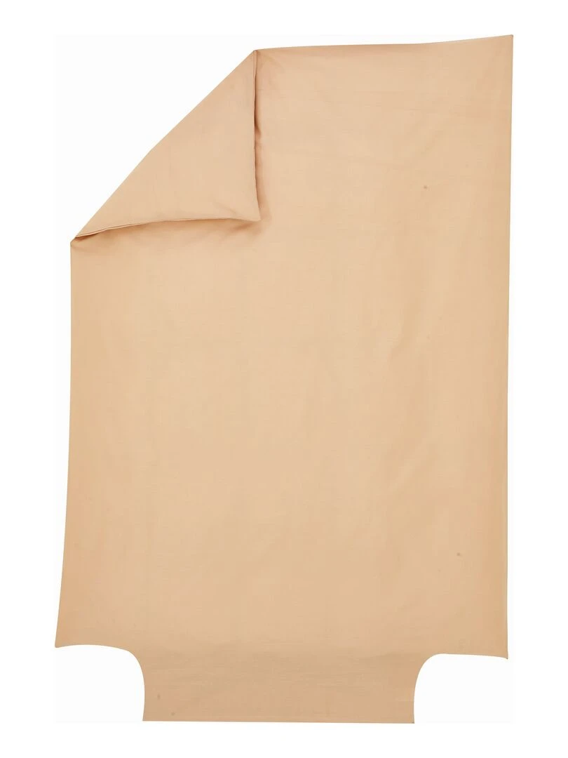 Housse de couette Coton Bio 57 fils 'P'tit Basile' Beige argile