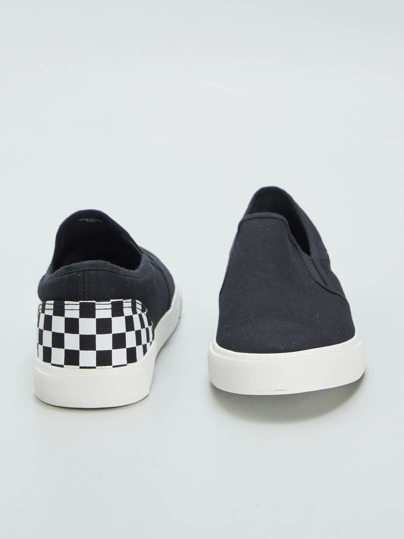Baskets slip on à empiècement   Noir