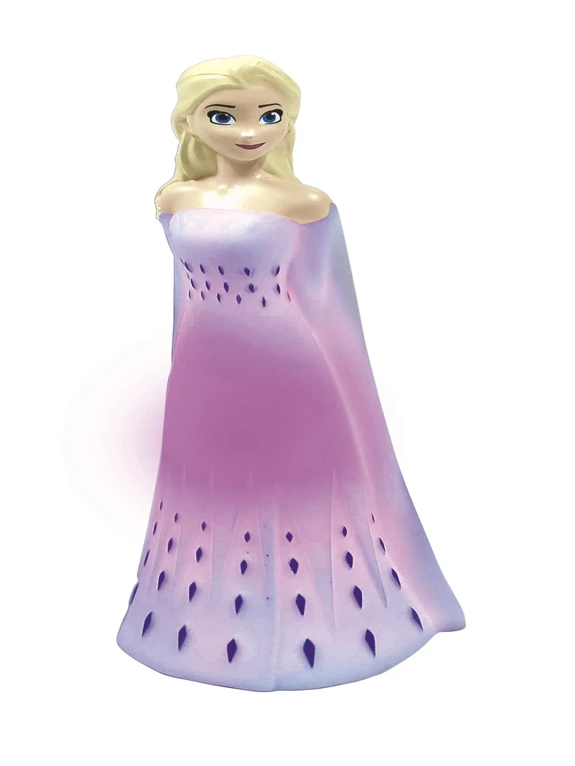 Veilleuse En 3d Avec Variation De Couleurs Design Elsa Reine Des Neiges Approx. 13cm   Transparent