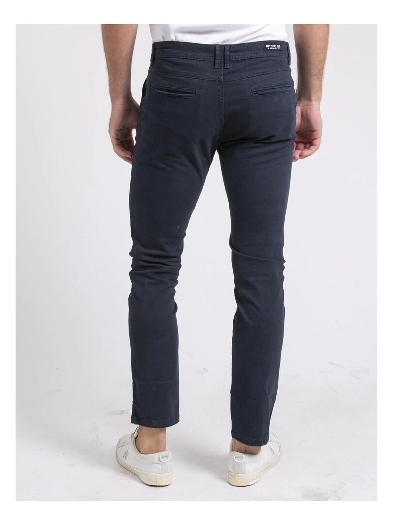 Pantalon chino VALDEK Bleu marine