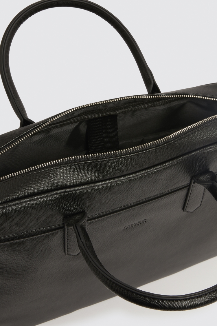 Moss Black Saffiano Attache Bag   Buy Online at Moss