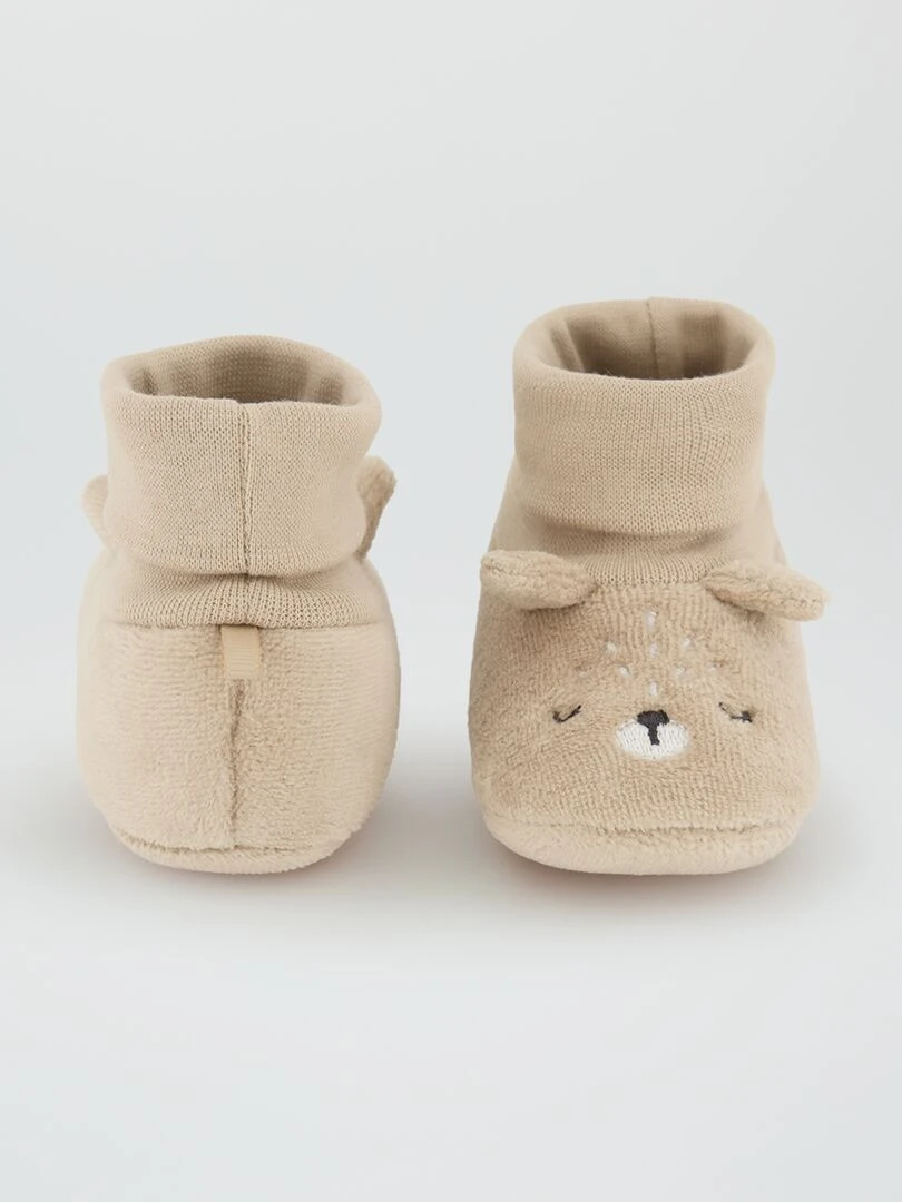 Chaussons 'Ours'   Beige