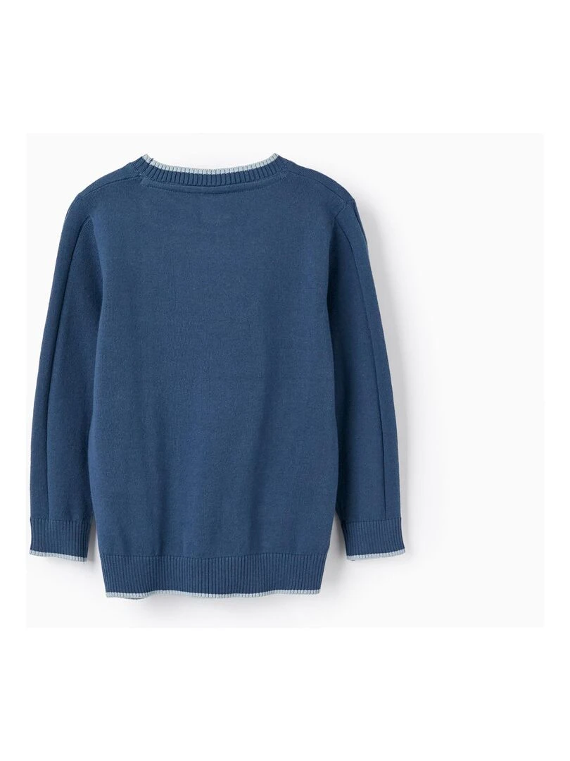 Pull en Maille Côtelée pour Garçon 'B&S' BROTHERS&SISTERS Bleu