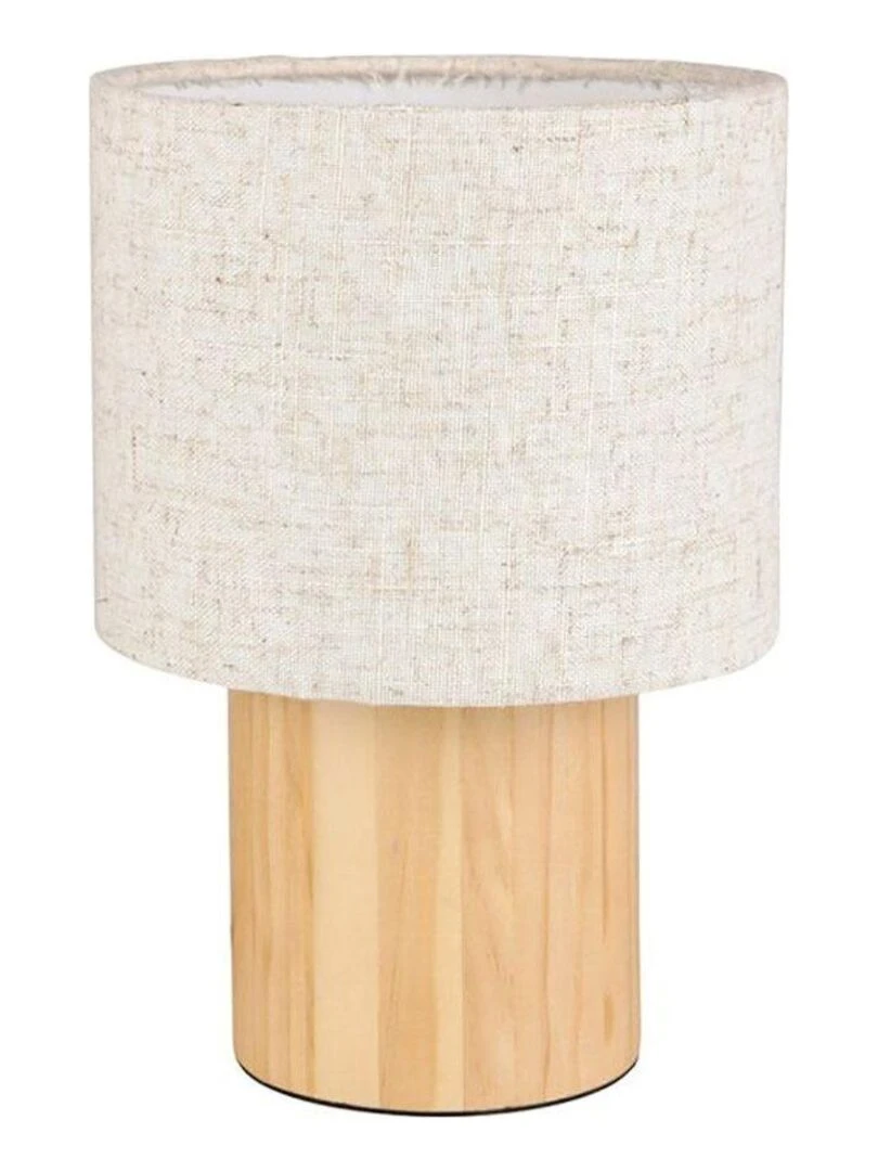 Lampe pin lin Léa beige marron Beige