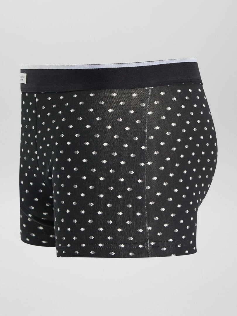 Lot 3 boxers stretch   Blanc/noir