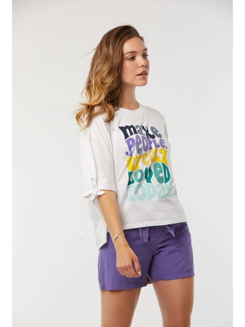 Lee Cooper   T shirt manches courtes coton regular AJI   Blanc