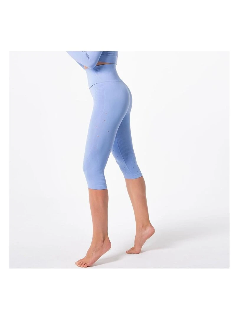Legging Femme Fitness sans coutures Fibre Emana Taille haute  Namasté   Bleu azur