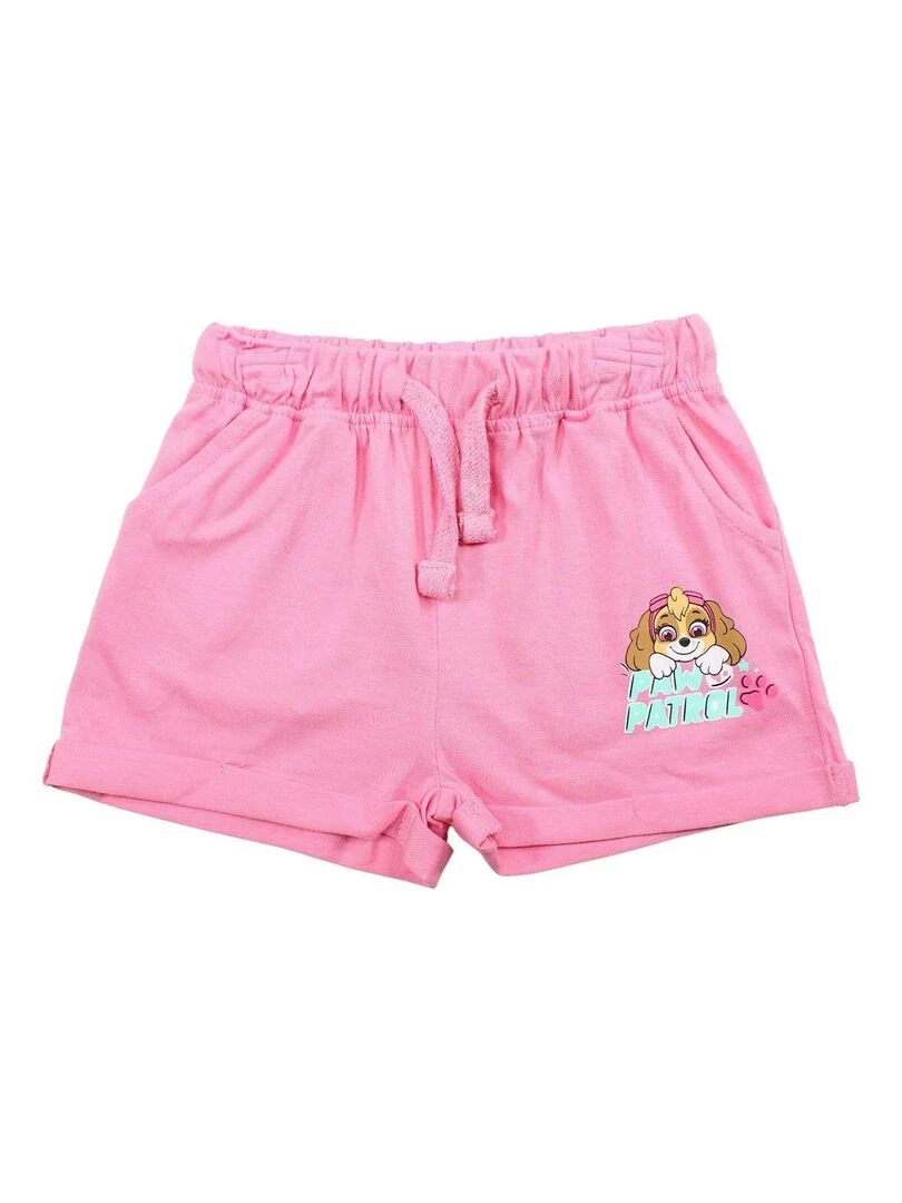 Paw Patrol   Ensemble T shirt short fille Imprimé La Pat' Patrouille   Rose