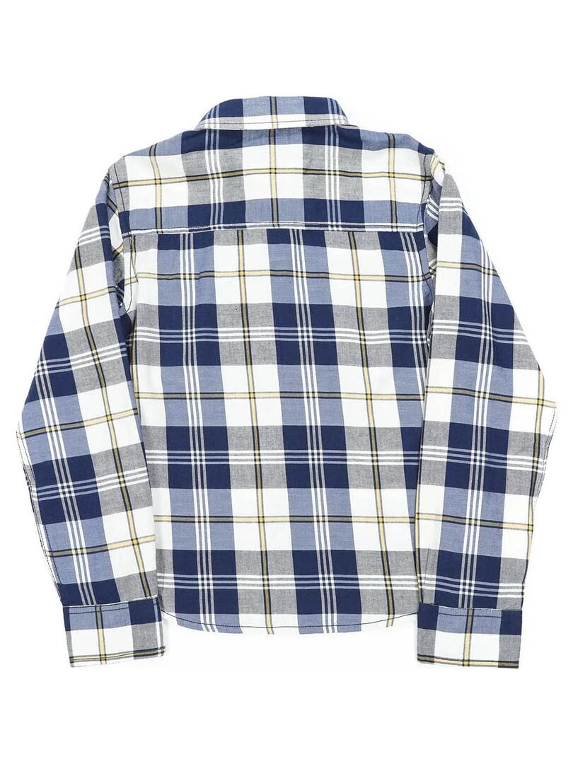 Chemise manches longues carreaux TUDINOX J   Bleu marine