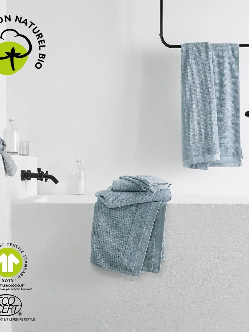 Drap de bain uni 'BIO ORGANIC' 'TODAY'   Gris