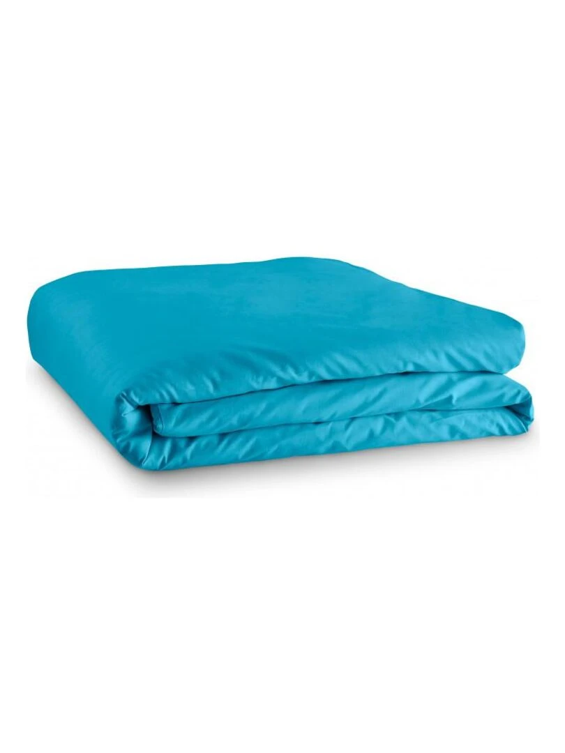 Housse De Couette Turquoise 260 X 240 Cm / 100% Coton / 57 Fils/cm² Pour Lit 2 Places "king Size"   Bleu turquoise