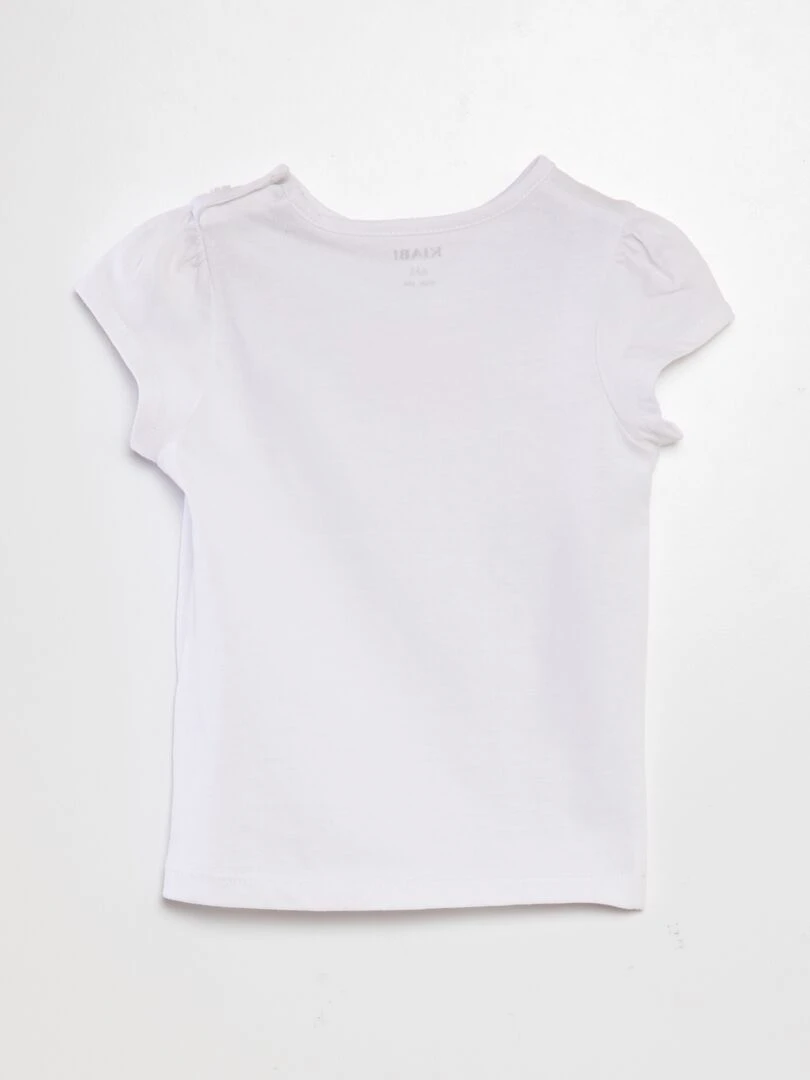 Tee shirt imprimé message   Blanc