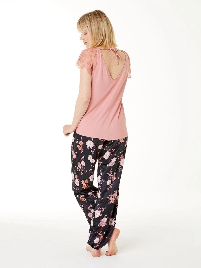 Pyjama CLAIR OBSCURE   Brigitte Bardot   Noir Rose