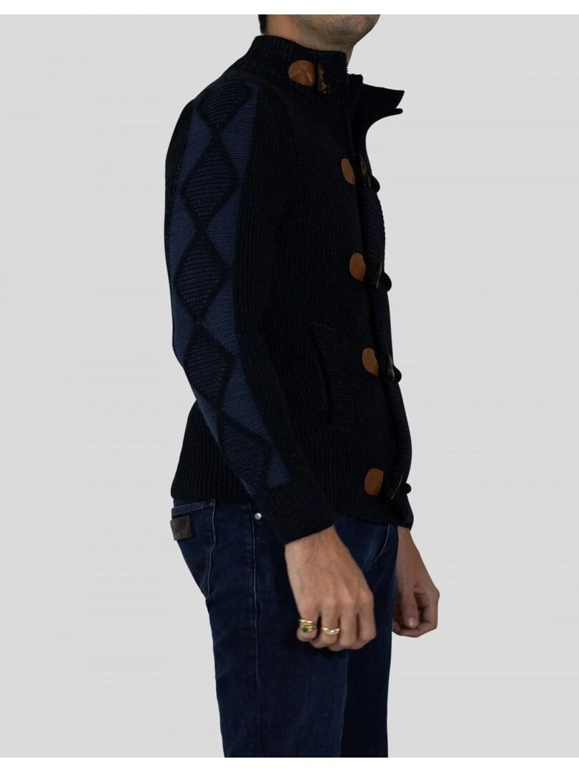 Gilet manches longues col rond Kebello Bleu marine