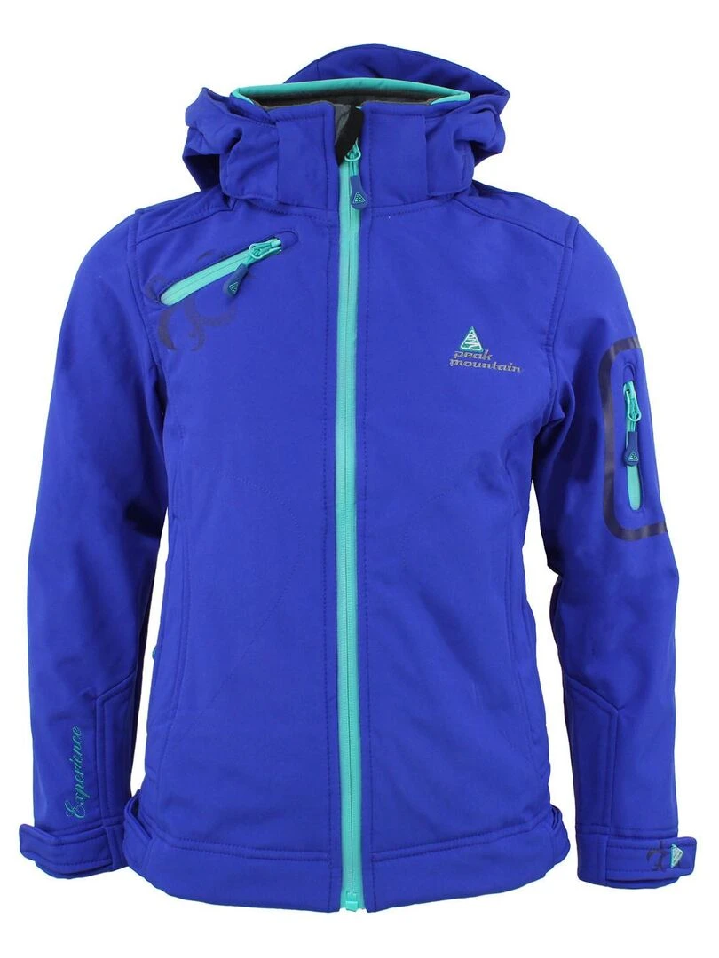 Blouson de ski fille GASOFTIBI PEAK MOUNTAIN Bleu