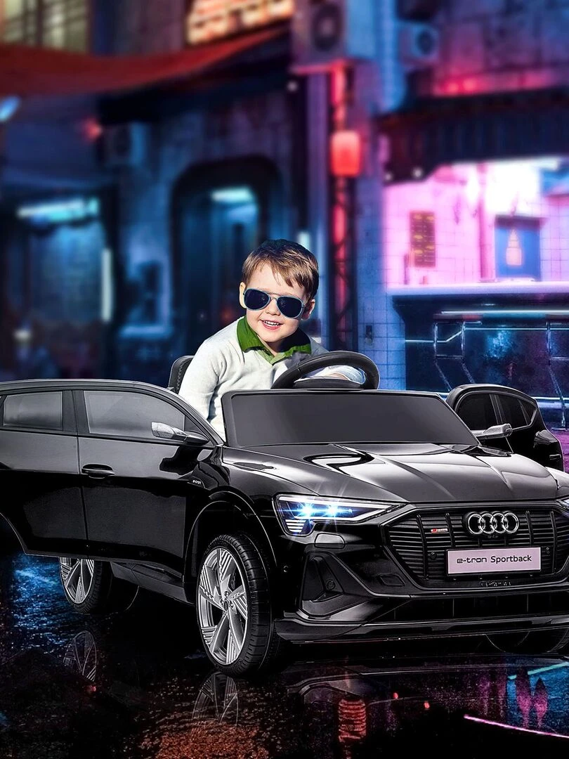 Voiture électrique enfant e tron Sportback S line avec télécommande   Noir