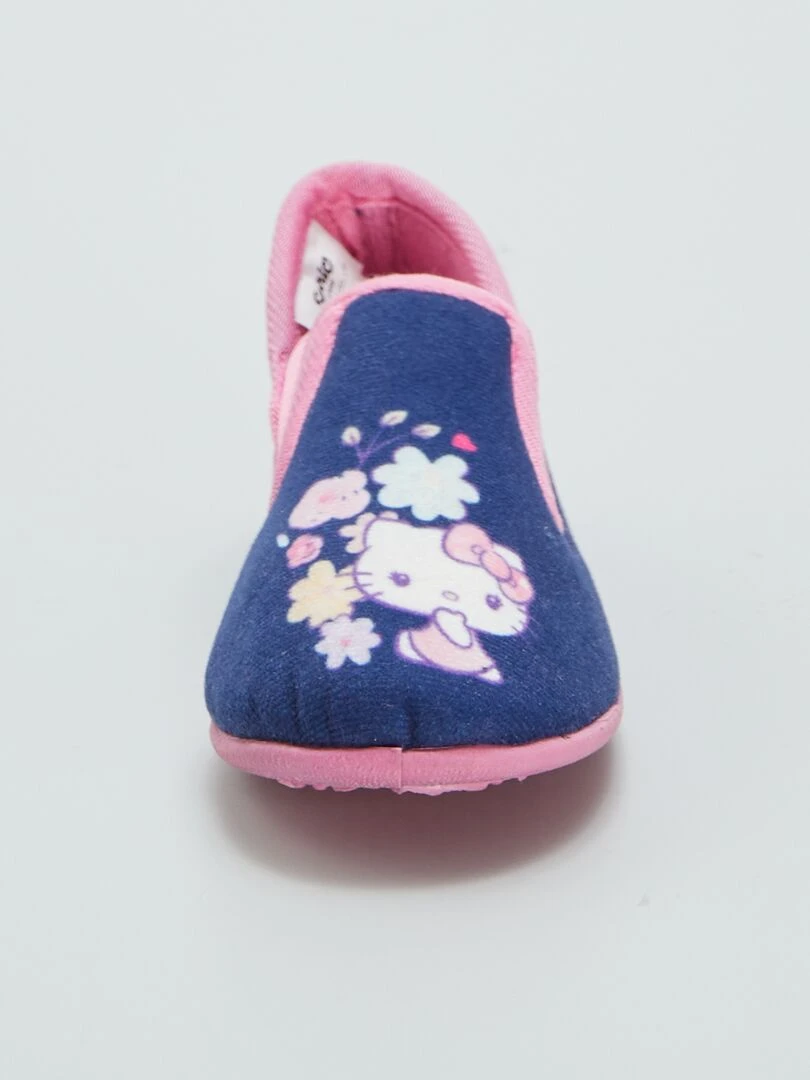 Chaussons bas 'Hello Kitty'   Bleu/rose