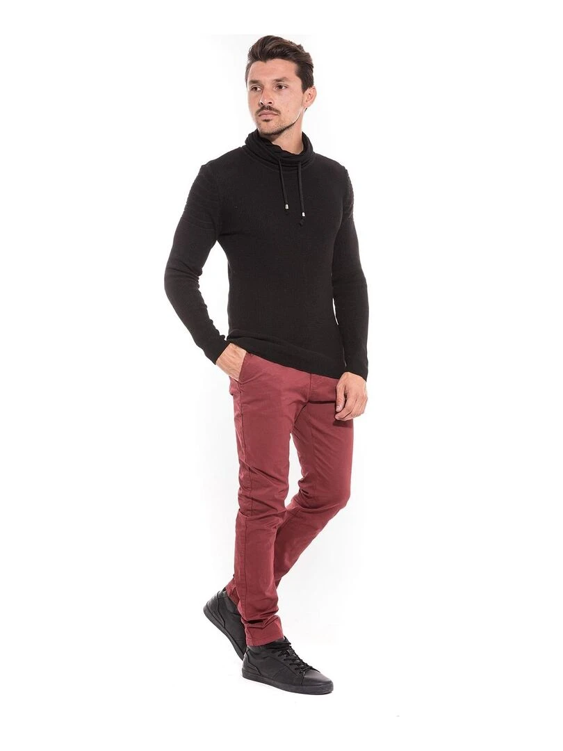 Pull col boule LUCY   Noir