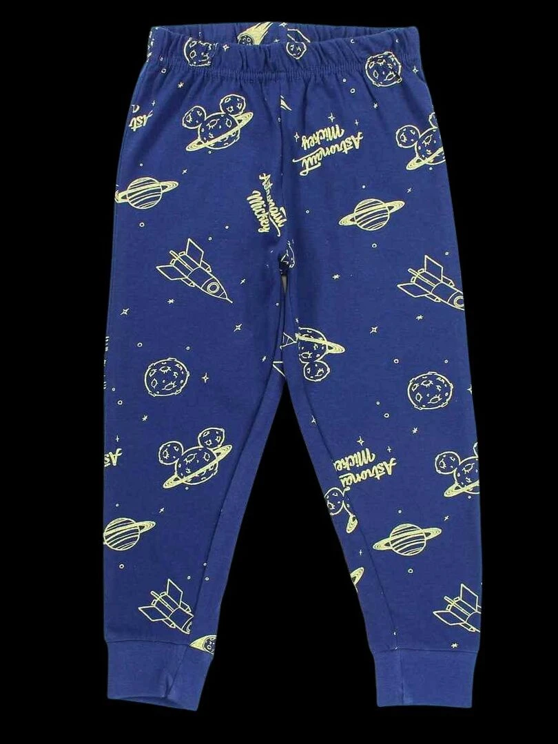 Disney   Pyjama garçon imprimé Mickey en coton   Bleu