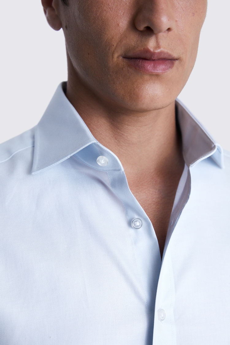 Tailored Fit Light Blue Twill Shirt Buy Online at Moss