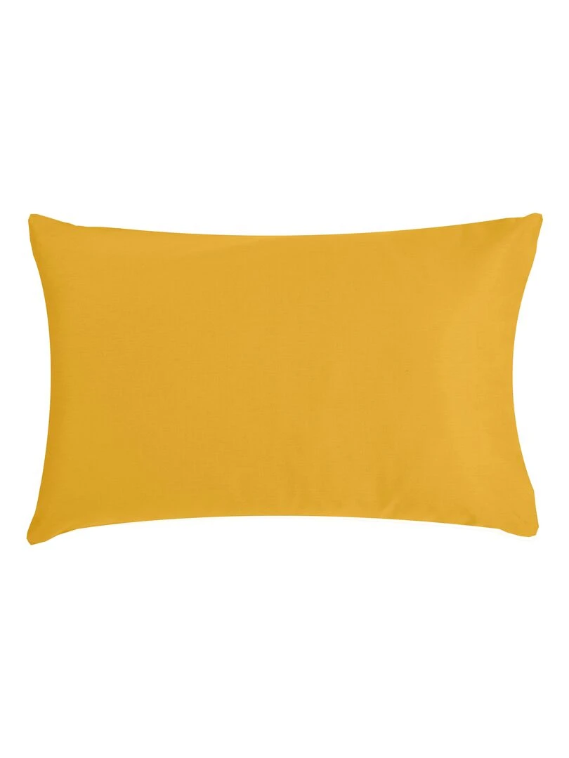 Taie d'oreiller bébé 100% coton Bio 'P'tit Basile' Jaune moutarde