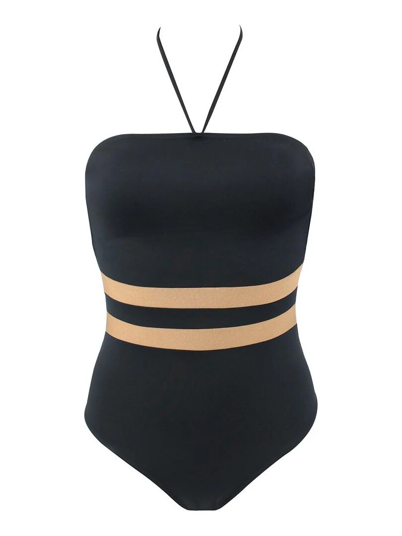Maillot sculptant une pièce bustier Venezia Bonnets B à D   Noir
