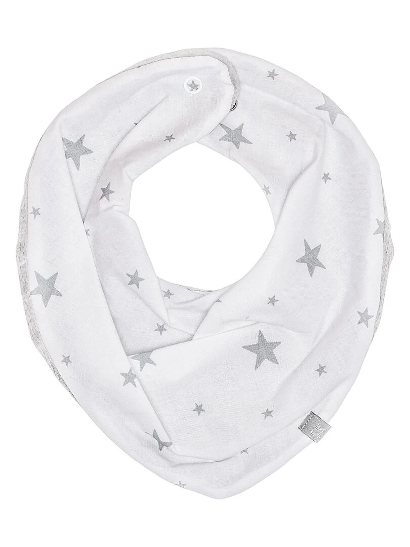 Bandana cache cou réversible STELLA Blanc Gris