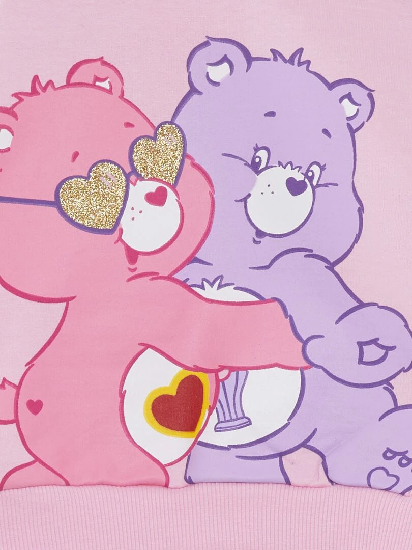 Sweat en molleton 'bisounours'   Rose