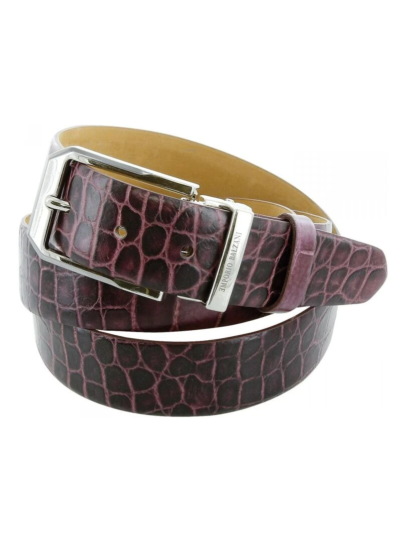 Ceinture cuir CROCO Violet