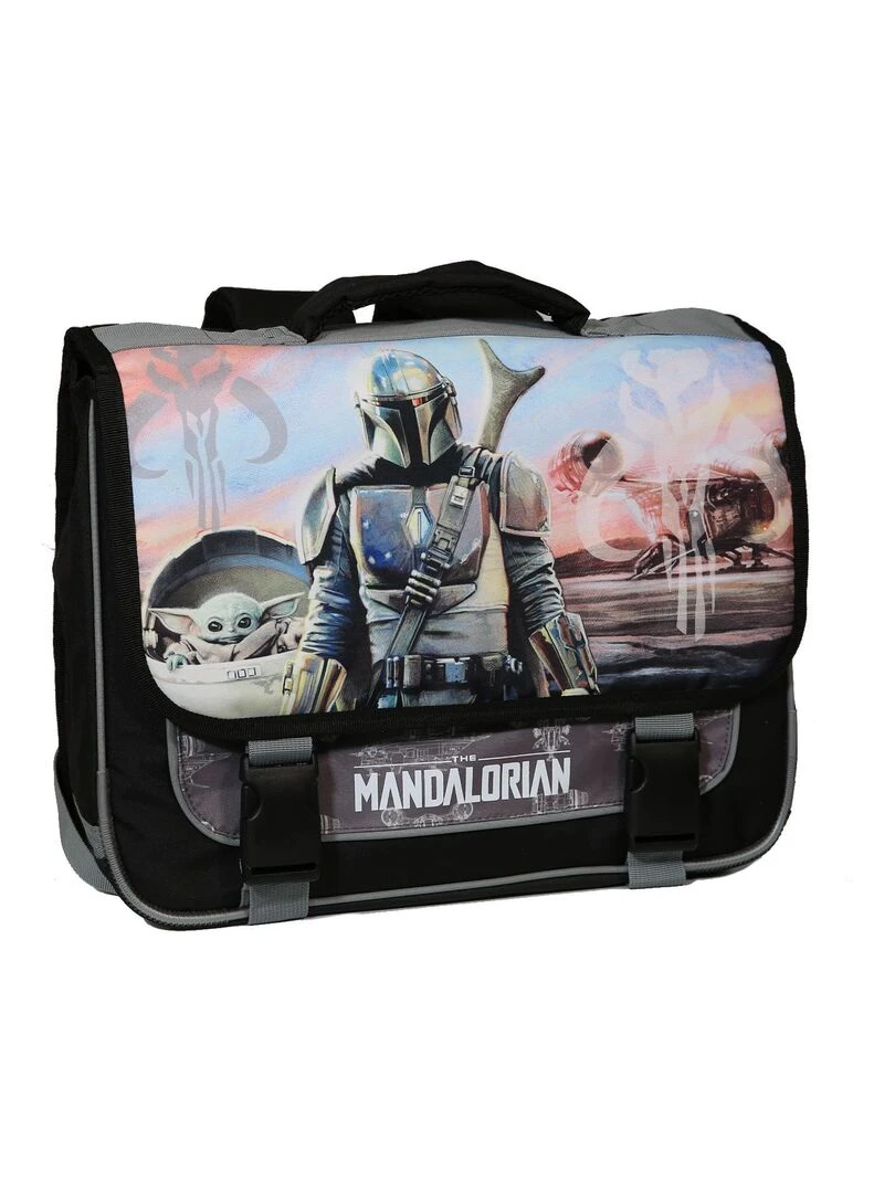 Cartable 38 cm Star Wars/The Mandalorian Baby Yoda Noir et Gris Bagtrotter Multicolore
