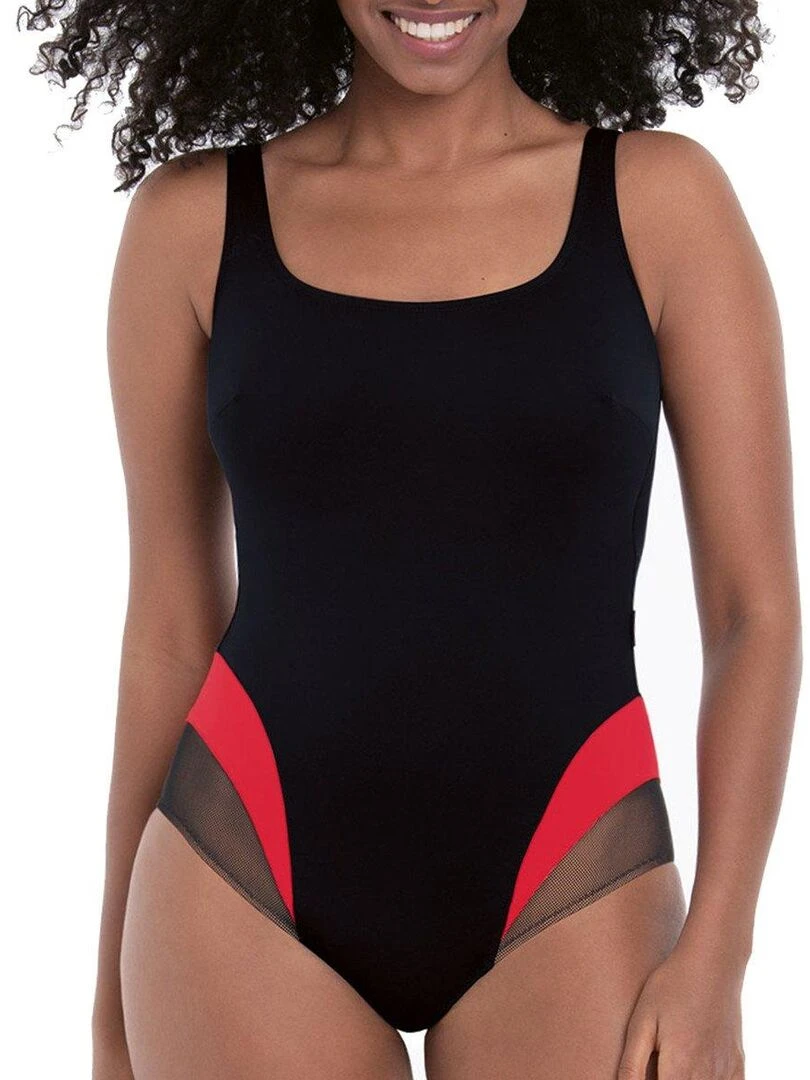Maillot 1 pièce sans armatures en Econyl Eco Rosa Elina Noir