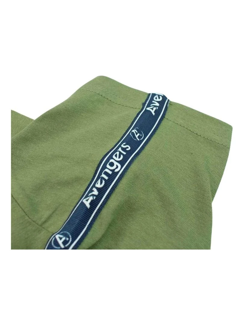 Avengers   T shirt garçon imprimé Avengers en coton   Kaki