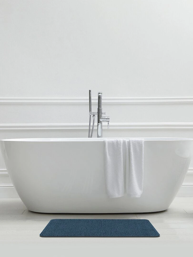 Guy Levasseur   Lot de 2 tapis de bain polyester  50x80cm +  50x40cm marine   Bleu foncé