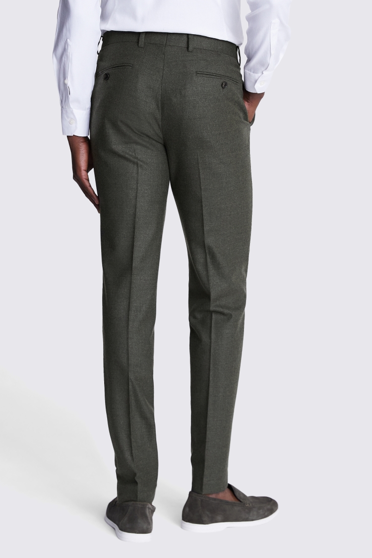 Tailored Fit Navy Herringbone Trousers   Buy Online at Moss