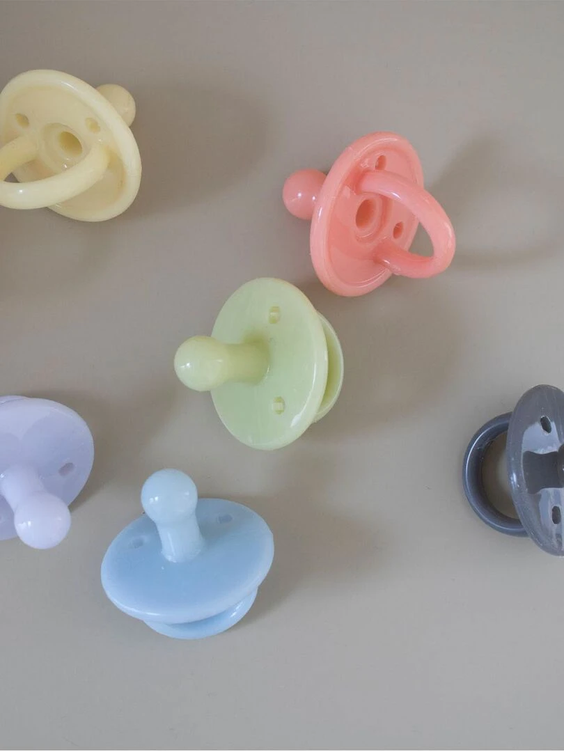 Lot de 2 sucettes en silicone   0   36m   Jaune