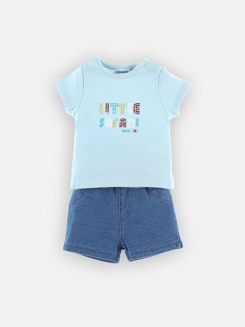 Set t shirt + short denim Noukie's Bleu
