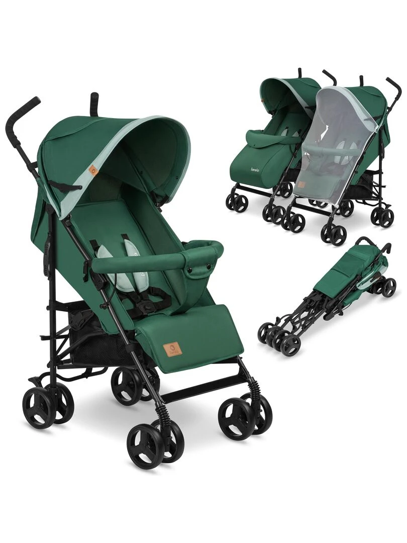 LIONELO Elia Poussette bébé canne compacte De 6 à 36 mois Accessoires inclus Vert Vert
