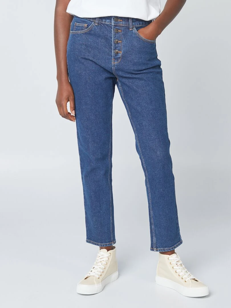 Jean mom à taille très haute L30 Brut