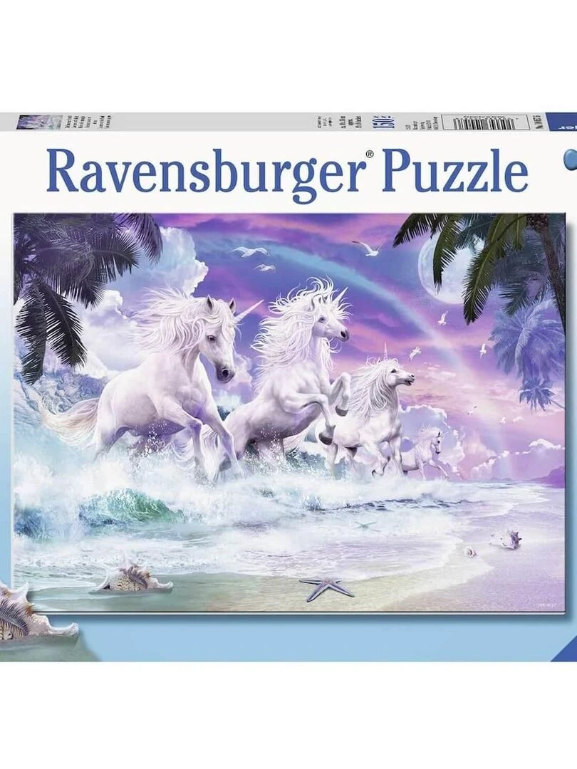 Puzzle 150 pièces XXL : Licornes sur la plage N/A