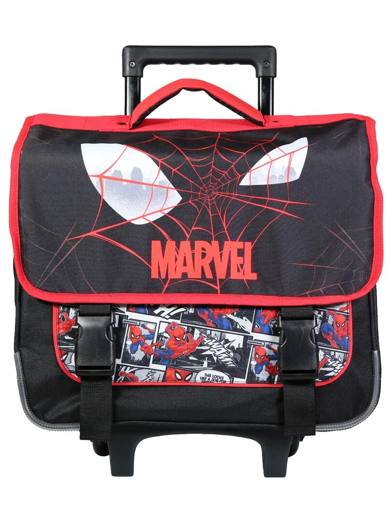 BAGTROTTER Cartable à roulettes 38 cm Spider Man Noir Toile d'araignée Noir
