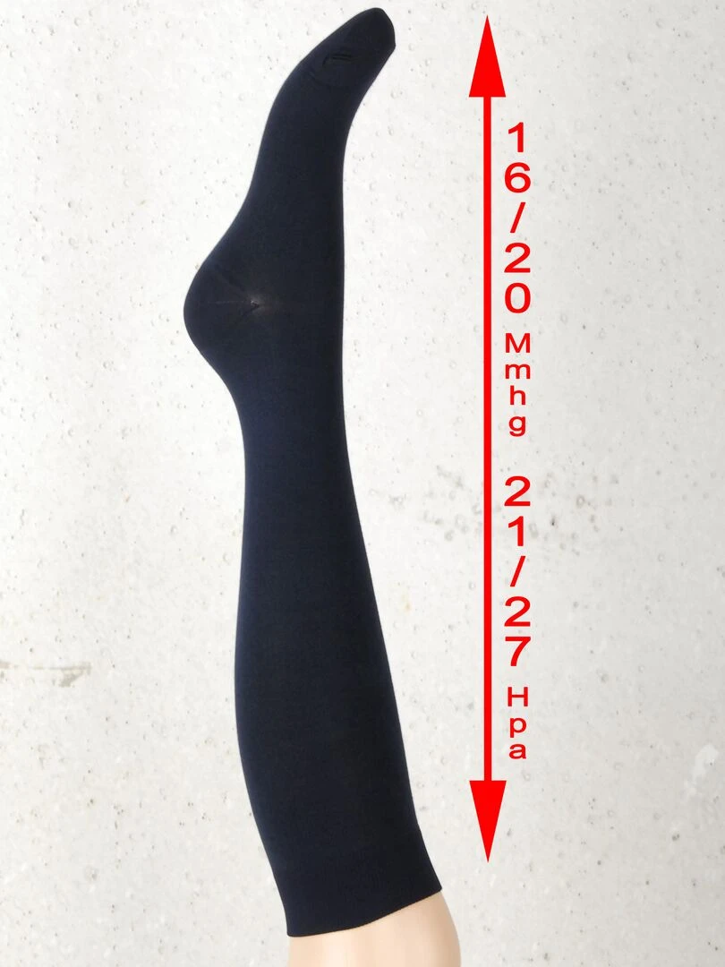 Repomen Chaussettes Compression moyenne Business et Voyage Bleu