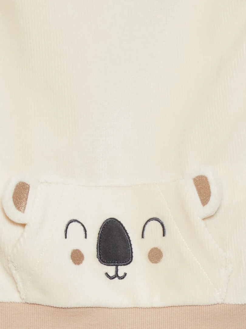 Ensemble de pyjama en velours 2 pièces Beige