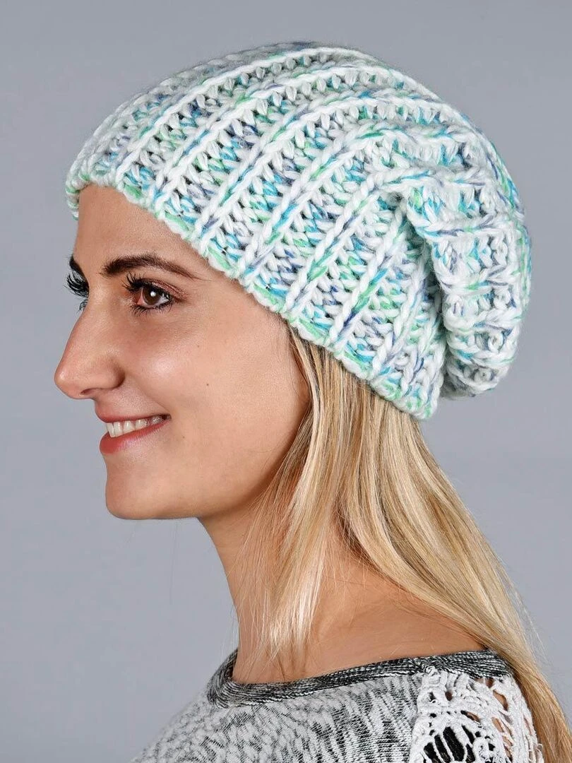 Bonnet long Leana Made in UE Blanc