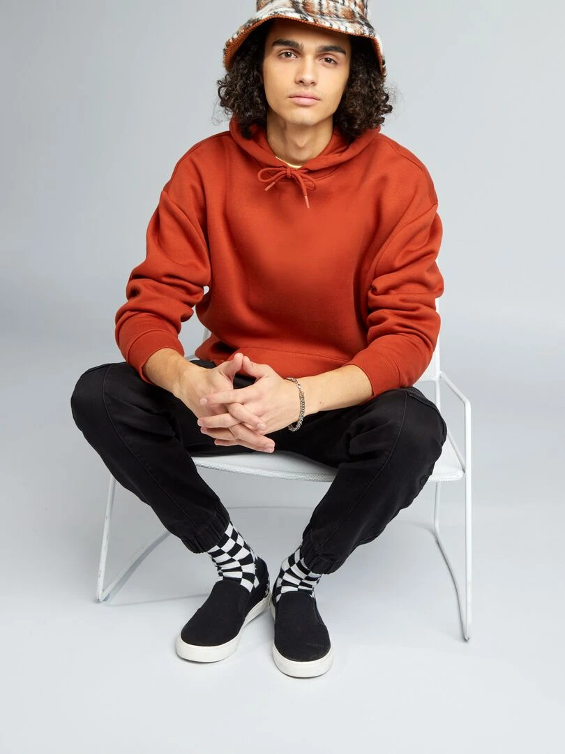 Sweat à capuche   Orange