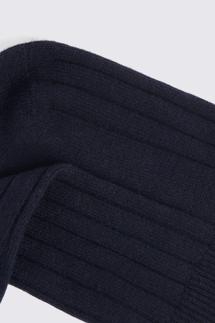 Navy Cashmere Blend Socks Buy Online at Moss