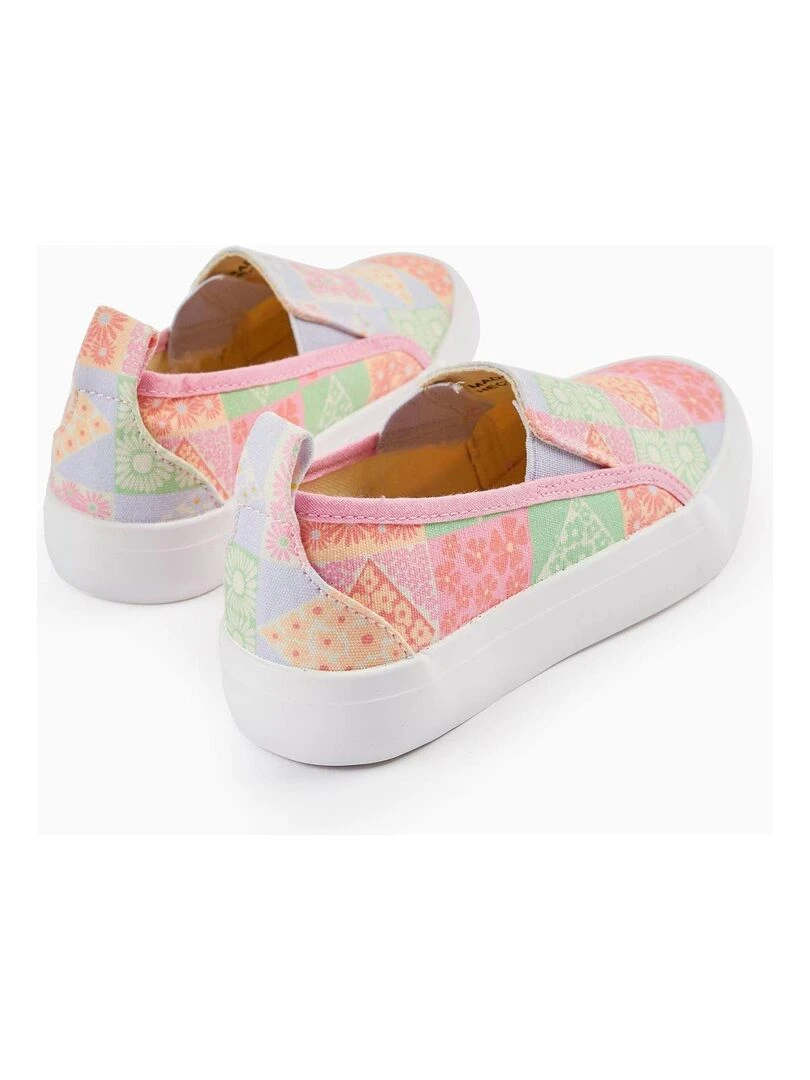 Chaussures en toile pour fille 'Slip On   Floral'  THE WAVE TRIBE   Rose clair