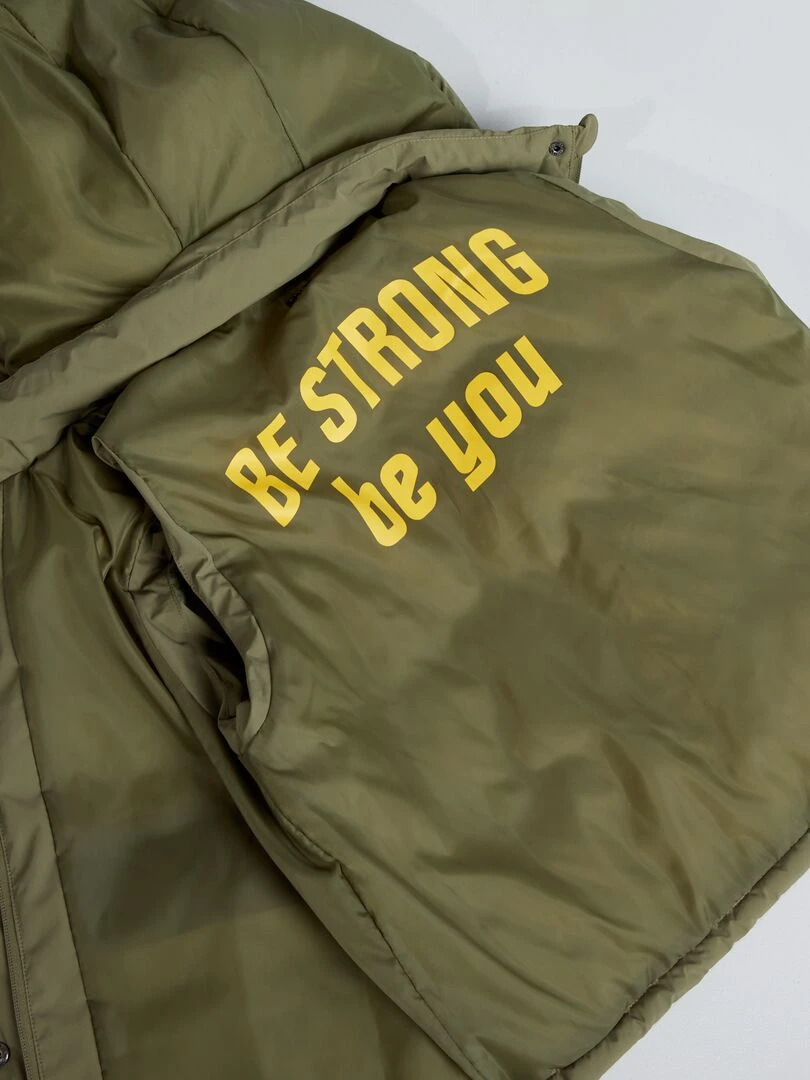 Doudoune matelassée sans manches avec capuche   Vert