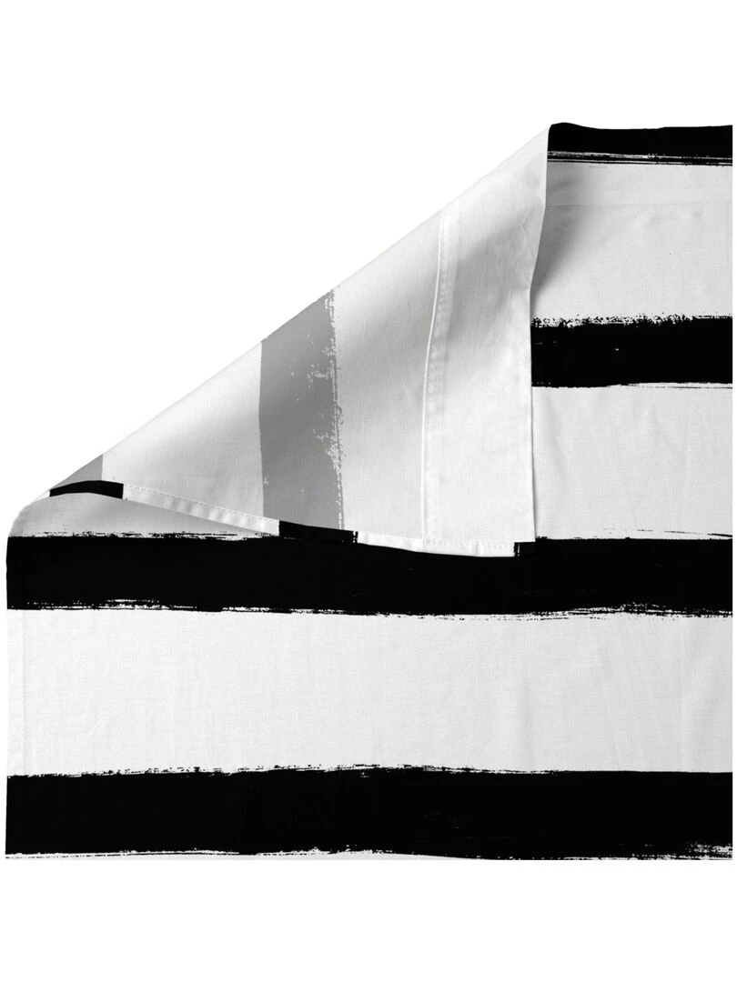 Drap Stripes "Happyfriday"   Blanc